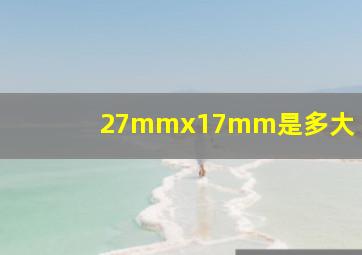 27mmx17mm是多大