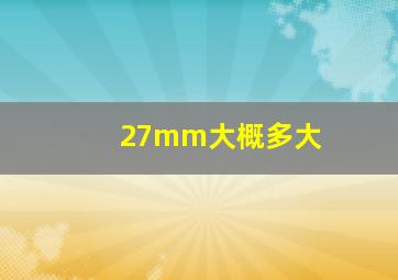 27mm大概多大