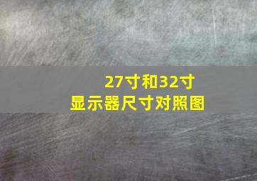 27寸和32寸显示器尺寸对照图