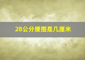 28公分腰围是几厘米