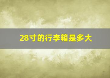 28寸的行李箱是多大