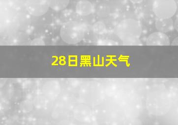 28日黑山天气