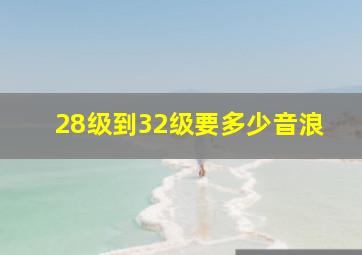 28级到32级要多少音浪