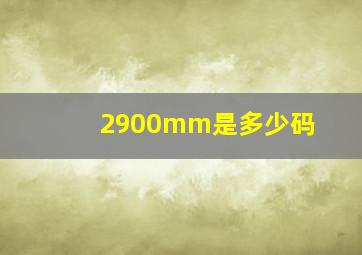 2900mm是多少码