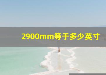 2900mm等于多少英寸