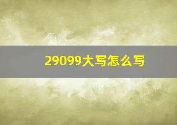 29099大写怎么写