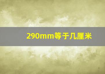 290mm等于几厘米