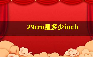 29cm是多少inch