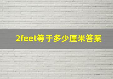 2feet等于多少厘米答案