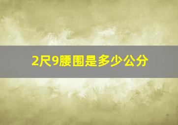 2尺9腰围是多少公分