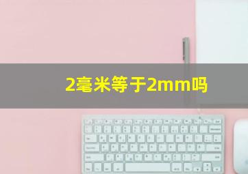 2毫米等于2mm吗