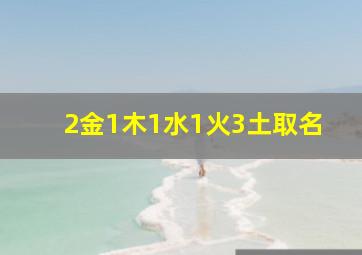 2金1木1水1火3土取名