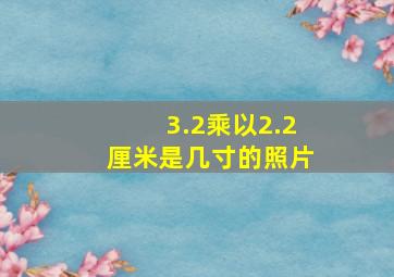 3.2乘以2.2厘米是几寸的照片