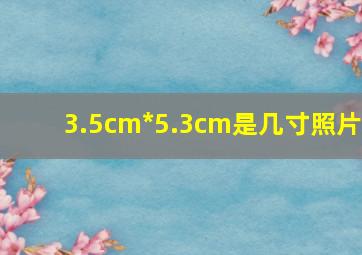 3.5cm*5.3cm是几寸照片