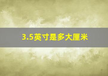 3.5英寸是多大厘米