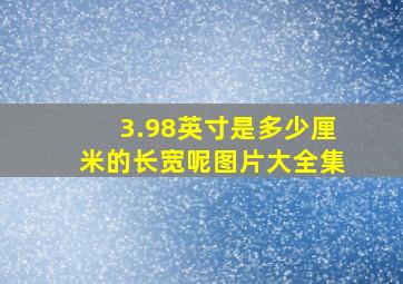 3.98英寸是多少厘米的长宽呢图片大全集