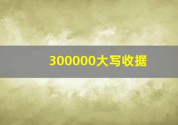 300000大写收据