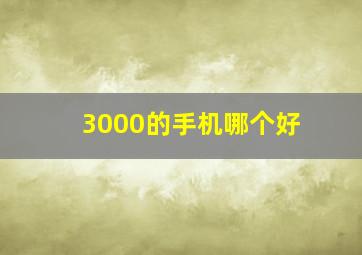 3000的手机哪个好