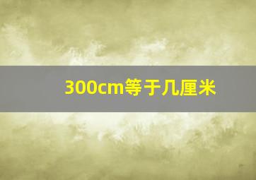 300cm等于几厘米