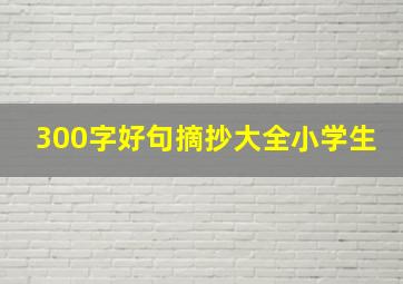 300字好句摘抄大全小学生