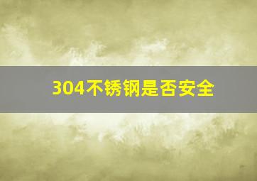 304不锈钢是否安全