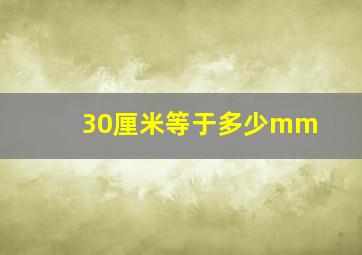 30厘米等于多少mm