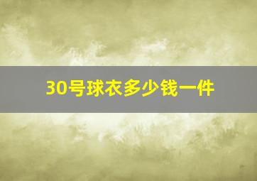 30号球衣多少钱一件