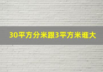 30平方分米跟3平方米谁大