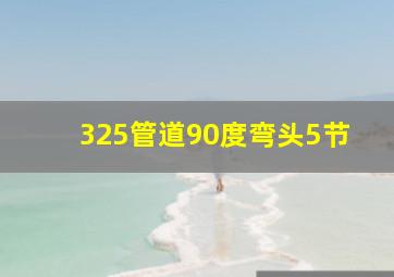 325管道90度弯头5节