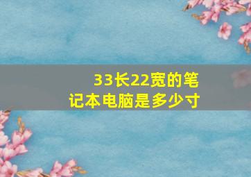 33长22宽的笔记本电脑是多少寸