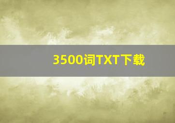 3500词TXT下载