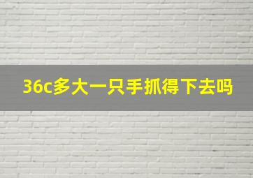 36c多大一只手抓得下去吗