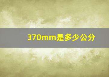 370mm是多少公分