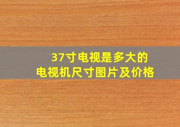 37寸电视是多大的电视机尺寸图片及价格