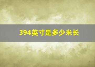 394英寸是多少米长