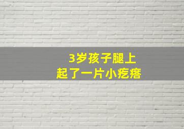 3岁孩子腿上起了一片小疙瘩