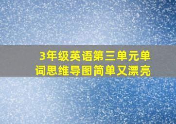 3年级英语第三单元单词思维导图简单又漂亮