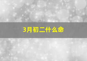 3月初二什么命