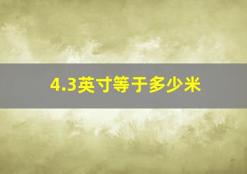 4.3英寸等于多少米