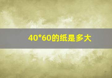 40*60的纸是多大