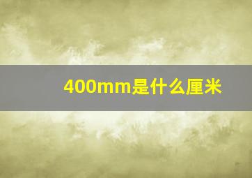 400mm是什么厘米