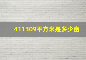 411309平方米是多少亩