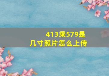 413乘579是几寸照片怎么上传