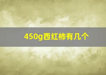 450g西红柿有几个