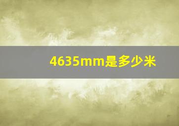 4635mm是多少米