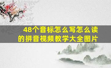 48个音标怎么写怎么读的拼音视频教学大全图片