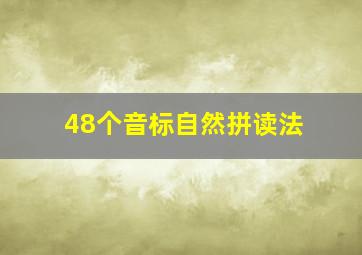 48个音标自然拼读法