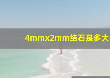 4mmx2mm结石是多大