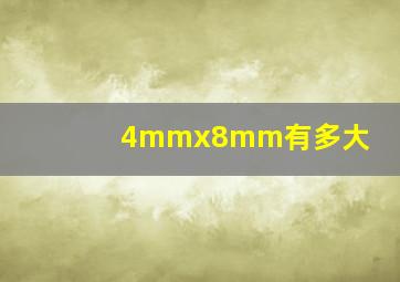 4mmx8mm有多大