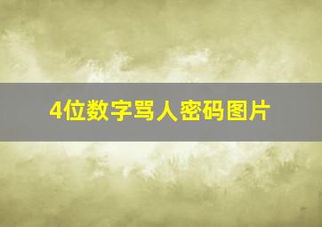 4位数字骂人密码图片